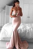 Stunning Sweetheart Sweep Train Pink Mermaid Prom Dress Lace PG348 - Tirdress