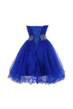 Sweet Heart Tulle Homecoming Dresses Short Prom Dresses With Beading TR003 - Tirdress