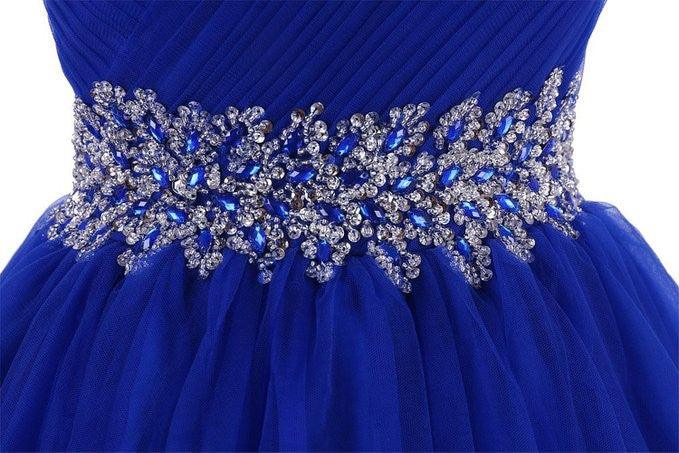 Sweet Heart Tulle Homecoming Dresses Short Prom Dresses With Beading TR003 - Tirdress