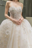 Sweetheart Appliques Bowknot A-Line Floor-Length Wedding Dress WD099 - Tirdress