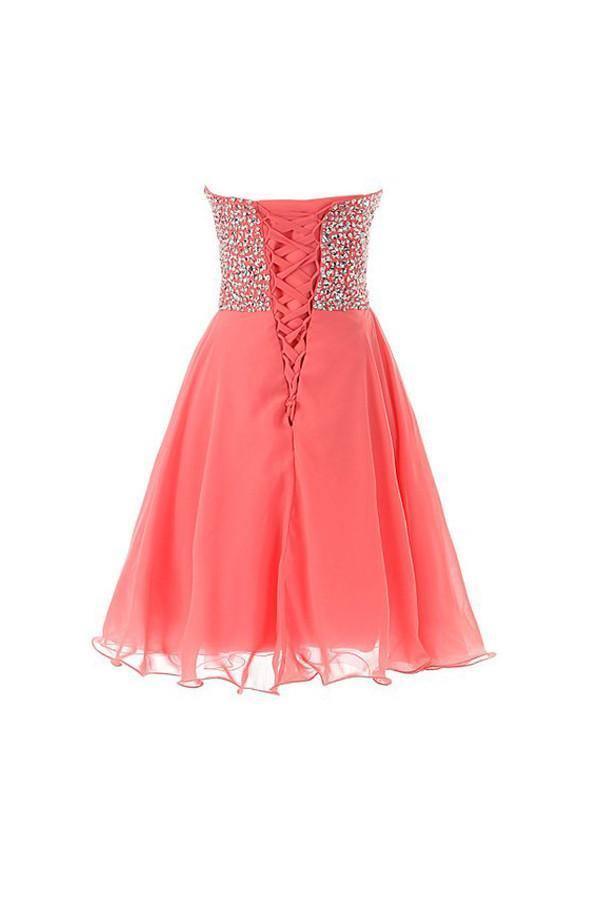 Sweetheart Beaded Prom Gown Short Homecoming Dress PG048 - Tirdress