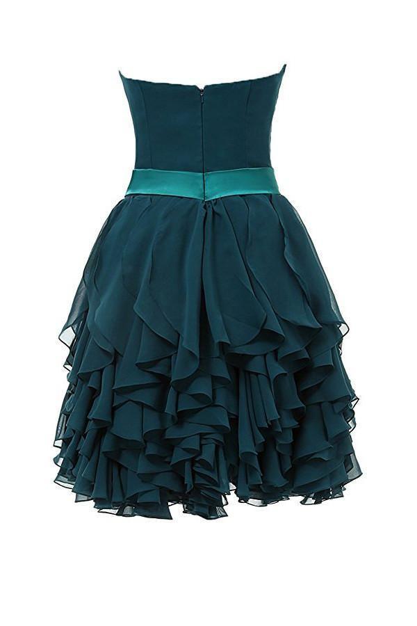 Sweetheart Chiffon Bridesmaid Dress Homecoming Dresses PG064 - Tirdress