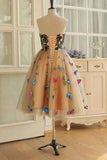 Sweetheart Neckline A Line Homecoming Dresses Butterflies Short Prom Dresses HD0116 - Tirdress