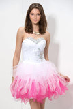 Sweetheart Sequined Tiered  Homecoming Dress Short Prom Dress PG084