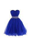 Sweetheart Tulle Cocktail Dress Homecoming Dress With Beading PG086