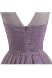 Sweetheart Tulle Light Purple Homecoming Dresses Short Prom Dresses PG069 - Tirdress