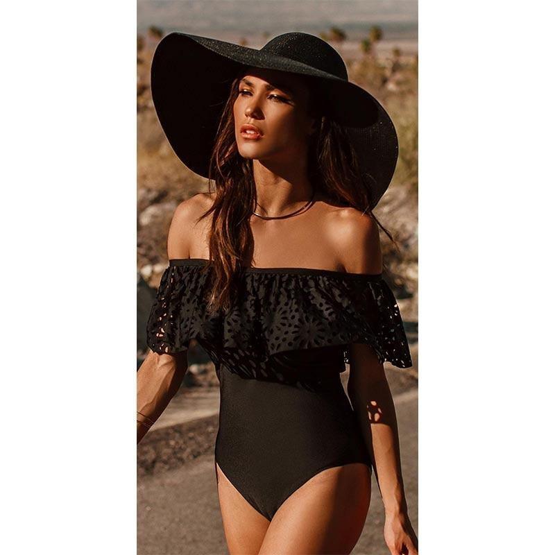 Swimwear Off Shoulder Brazilian Bikini Push Up Swim Wear Top Lace - Tirdress