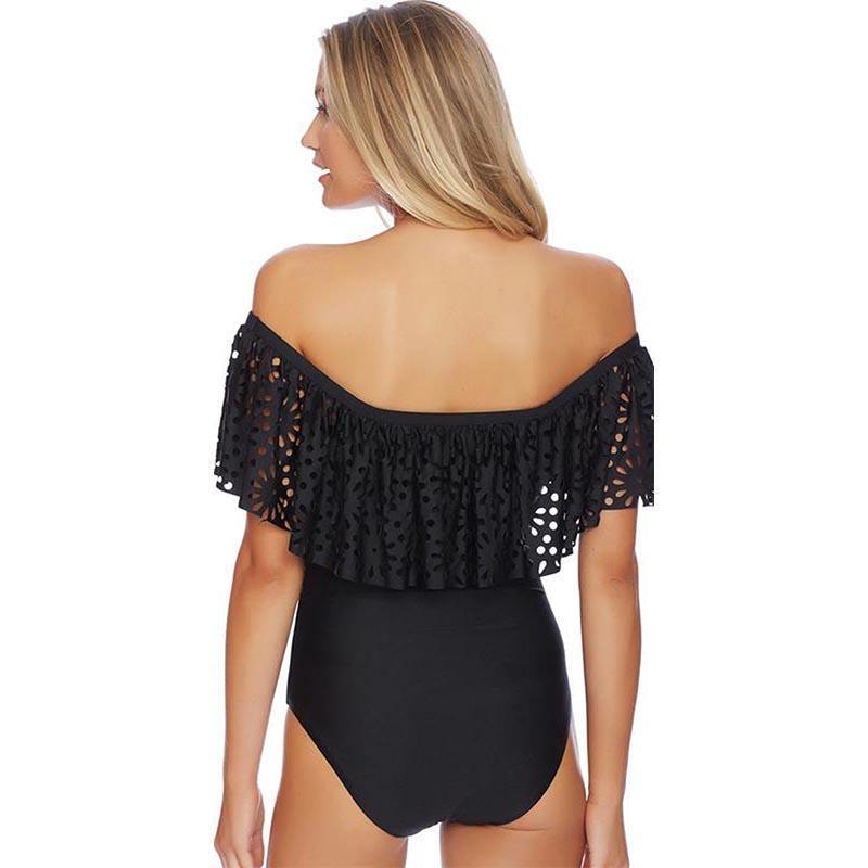 Swimwear Off Shoulder Brazilian Bikini Push Up Swim Wear Top Lace - Tirdress