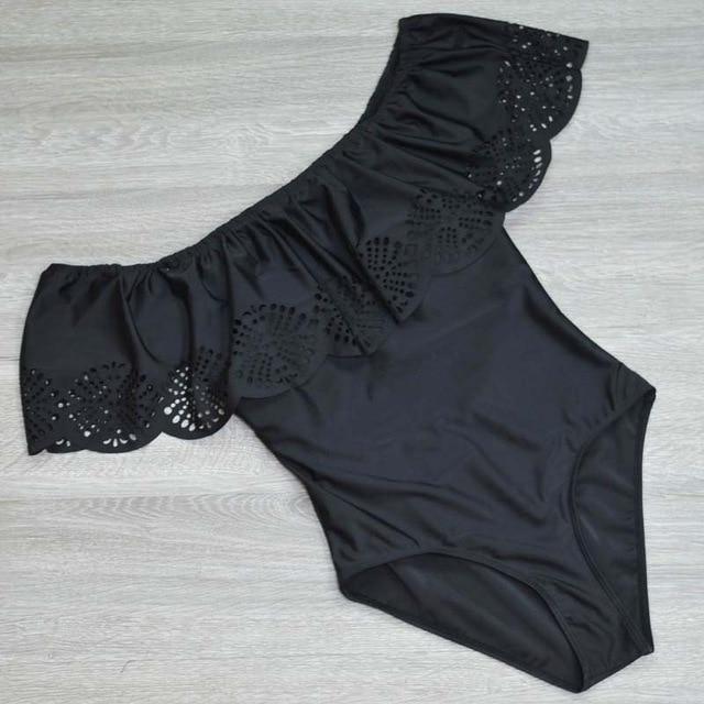 Swimwear Off Shoulder Brazilian Bikini Push Up Swim Wear Top Lace - Tirdress