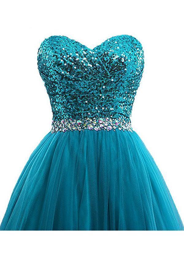 Tulle Sequin Ball Gown Prom Dresses Evening Gown PG254 - Tirdress