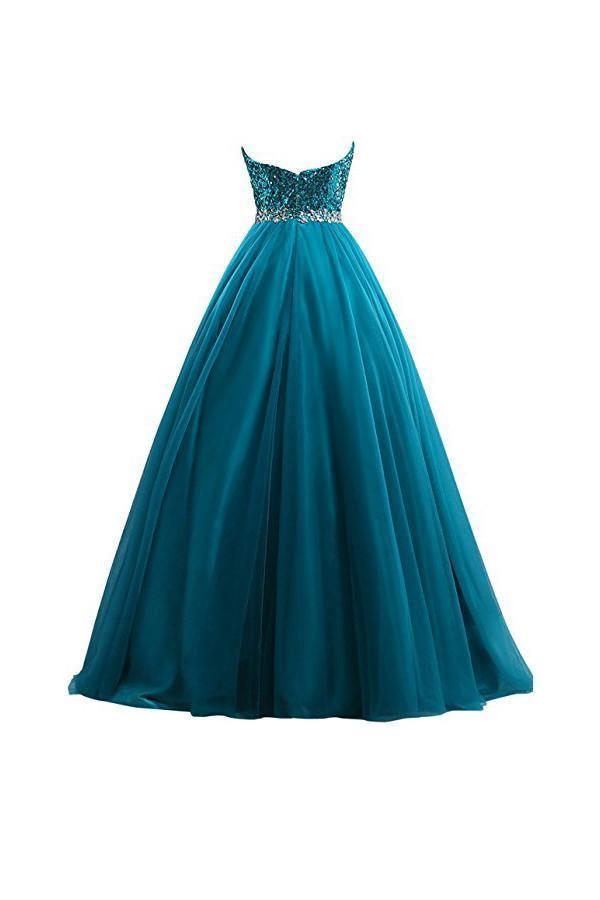Tulle Sequin Ball Gown Prom Dresses Evening Gown PG254 - Tirdress