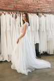 Tulle wedding dress Simple wedding dress Romantic Open back Bridal Gown TN216