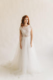 Tulle wedding dress Simple wedding dress Romantic Open back Bridal Gown TN216 - Tirdress