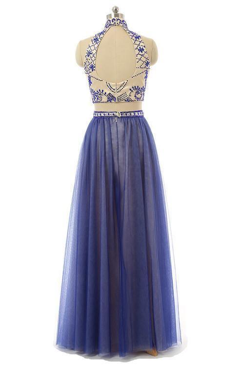 Two Piece Backless Tulle Beading Prom/Evening Dress US16 / Custom Color Two Piece Backless Tulle Beading Prom/Evening Dress US16 / Custom Color