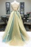 Two Piece Round Neck Tulle Beading Prom Dresses Evening Dresses TP1080 - Tirdress