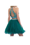 Two Pieces Tulle Short with Beaded Homecoming Dresses PG046 - Tirdress