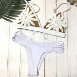 SwimSuit Summer Flower Swimwear Bandage Low Waist Bikini B004 - Tirdress