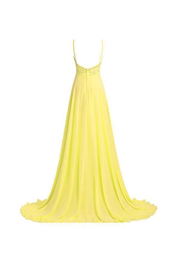 A line Straps Beading Long Prom Dresses Evening Dresses PG272 - Tirdress